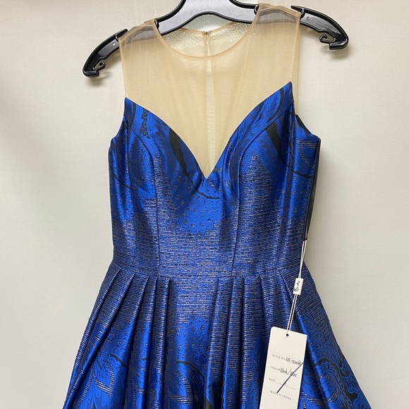 Mon Cheri High Low Illusion mesh sweetheart neckline gown - Picture 11 of 16